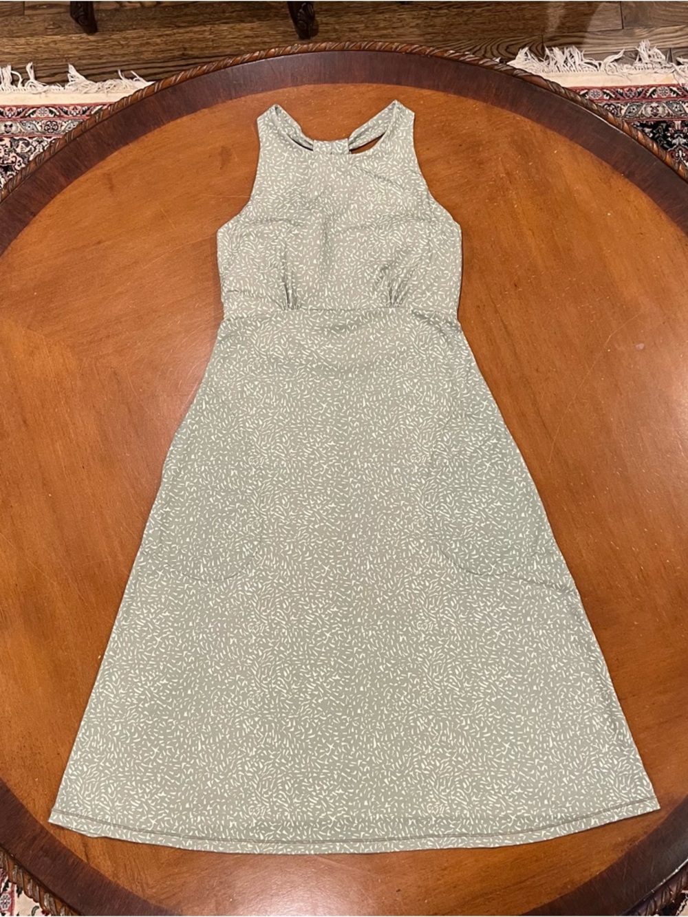 Prana Women's Jewel Lake Summer Dress Green Juniper Sharkstooth Small Strappy - Picture 3 of 16